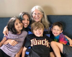 grandmother with grandchildren