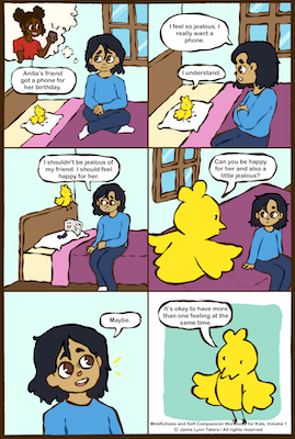 Comic from the book: "The Quest for Self-Compassion.