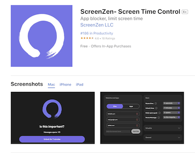 ScreenZen-Screen-Time-Control. App Blocker - limit screen time.