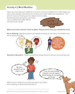 Mind Muddles - the activity from the workbook for kids.