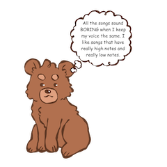 A Bear - feeling habit animal from the workbook for kids, volume 1