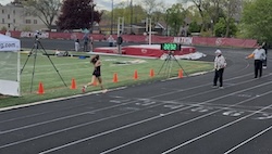Maya competing in Wisconsin State Track Competition.