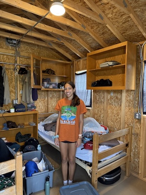 Maya in her new room Maya in her room up North.