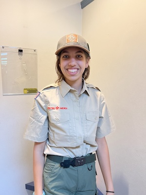 Maya in uniform Maya - camp counselor in the uniform.