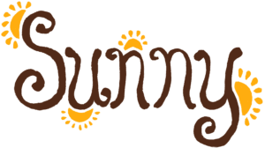 Sunny the sun stylized name graphic, Resilience Habit Animal representing noticing the good