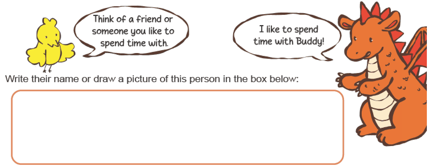 Curi & Flame from Mindfulness-Self-Compassion-Workbook-For-Kids-Vol-2-Land-of-Self-Acceptance